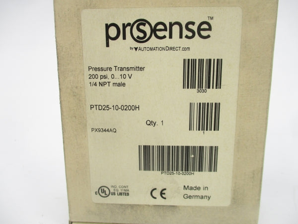 AUTOMATION DIRECT PTD25-10-0200H 16-32VDC 200PSI 1/4" NSMP