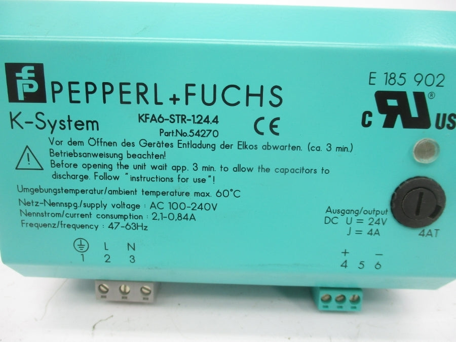 PEPPERL+FUCHS KFA6-STR-1.24.4 54270 100-240VAC 2.1-0.84A NSMP