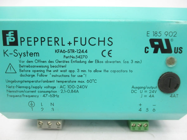 PEPPERL+FUCHS KFA6-STR-1.24.4 54270 100-240VAC 2.1-0.84A NSMP