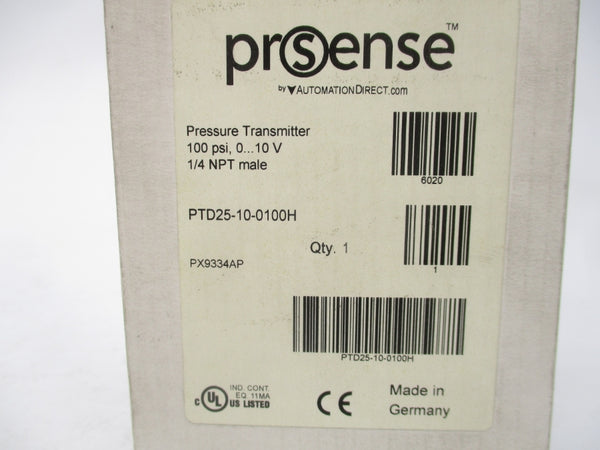 PROSENSE PTD25-10-0100H 0-10V 100PSI 1/4" NSMP