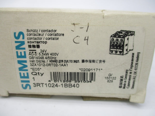 SIEMENS 3RT1024-1BB40 24VDC NSMP