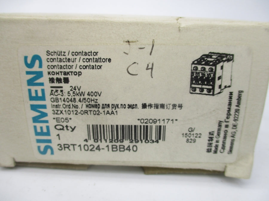 SIEMENS 3RT1024-1BB40 24VDC NSMP