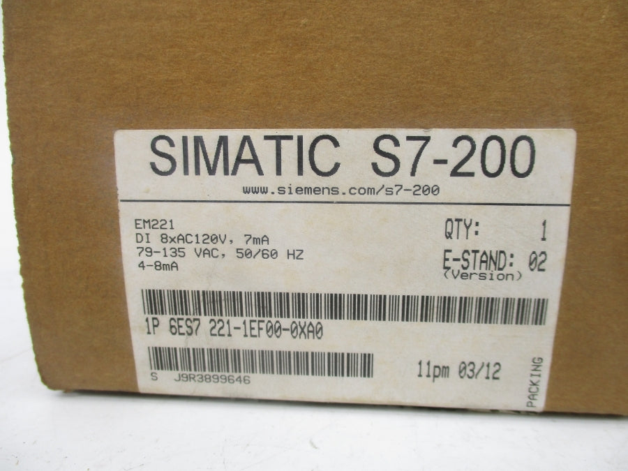 SIEMENS 6ES7221-1EF00-0XA0 INPUT MODULE NSMP
