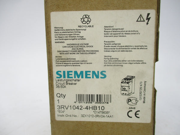 SIEMENS 3RV1042-4HB10 690V 36-50A NSMP