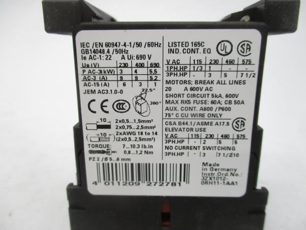 SIEMENS 3RT1016-1KB41 17-30VDC NSMP