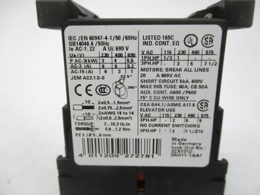 SIEMENS 3RT1016-1KB41 17-30VDC NSMP