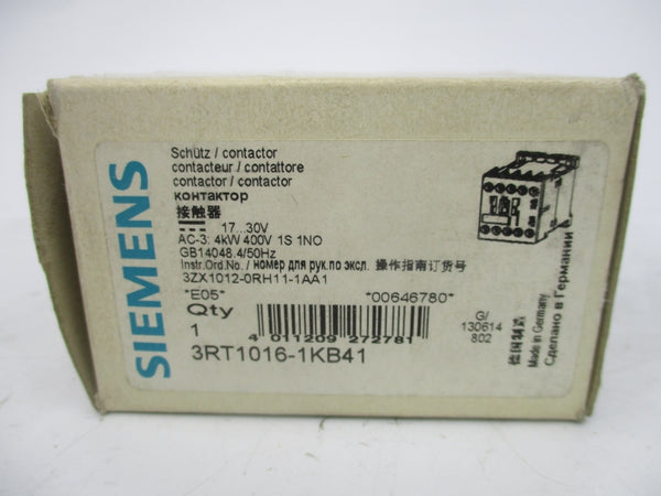 SIEMENS 3RT1016-1KB41 17-30VDC NSMP