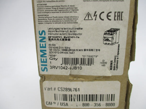 SIEMENS 3RV1042-4JB10 690V 45-63A NSMP