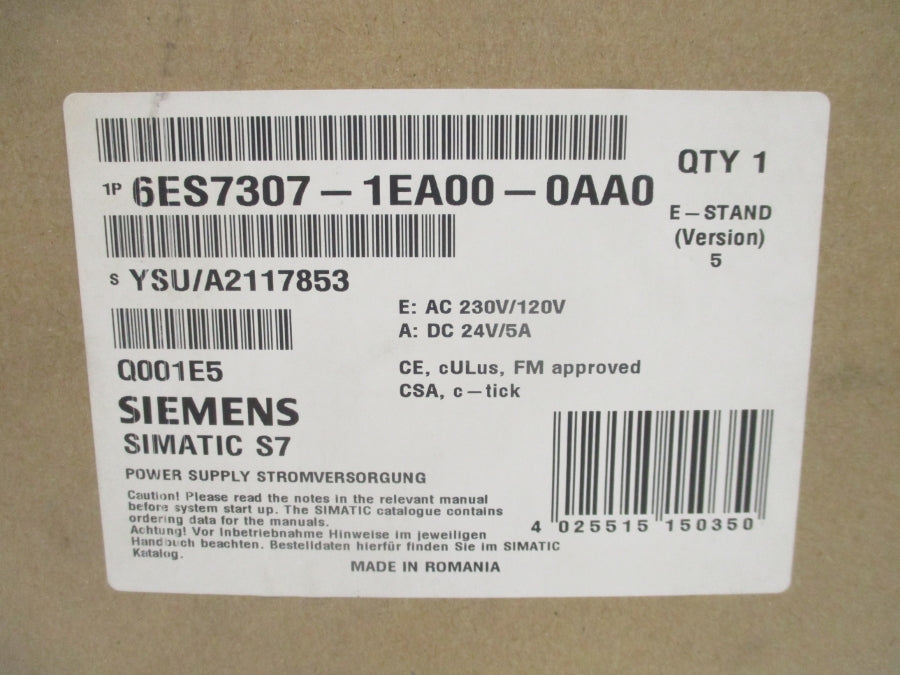 SIEMENS 6ES7307-1EA00-0AA0 NSMP