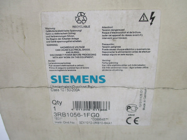 SIEMENS 3RB1056-1FG0 690V 50-200A NSMP