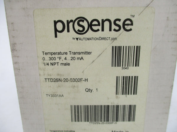 PROSENSE TTD25N-20-0300F-H 10-30VDC 0-300'F NSMP