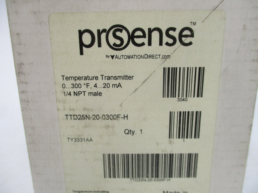 PROSENSE TTD25N-20-0300F-H 10-30VDC 0-300'F NSMP
