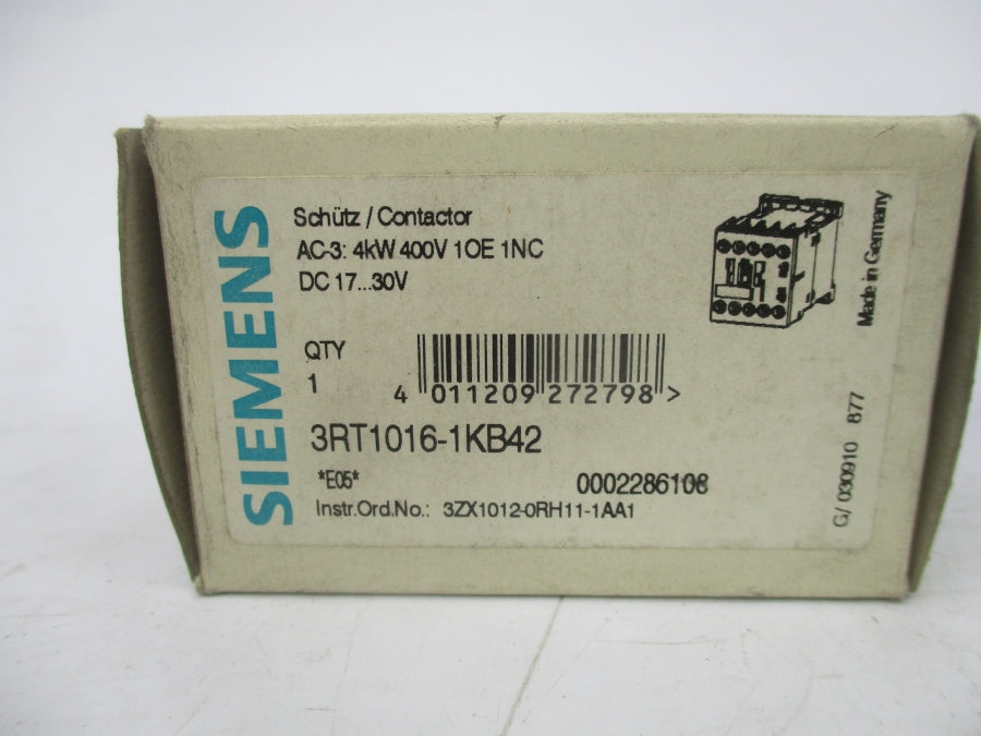 SIEMENS 3RT1016-1KB42 600VAC NSMP