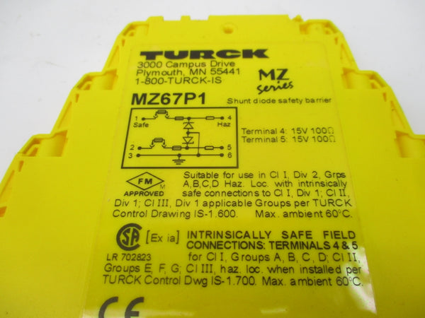 TURCK MZ67P1 15V NSMP