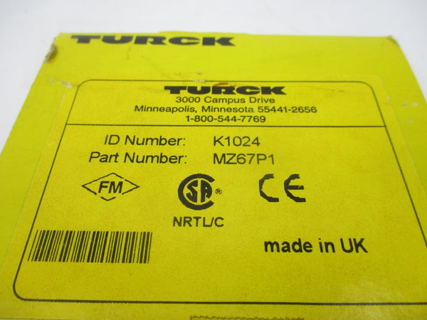 TURCK MZ67P1 15V NSMP