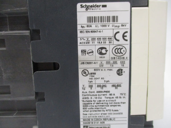 SCHNEIDER ELECTRIC LC1D40G6 120V NSMP