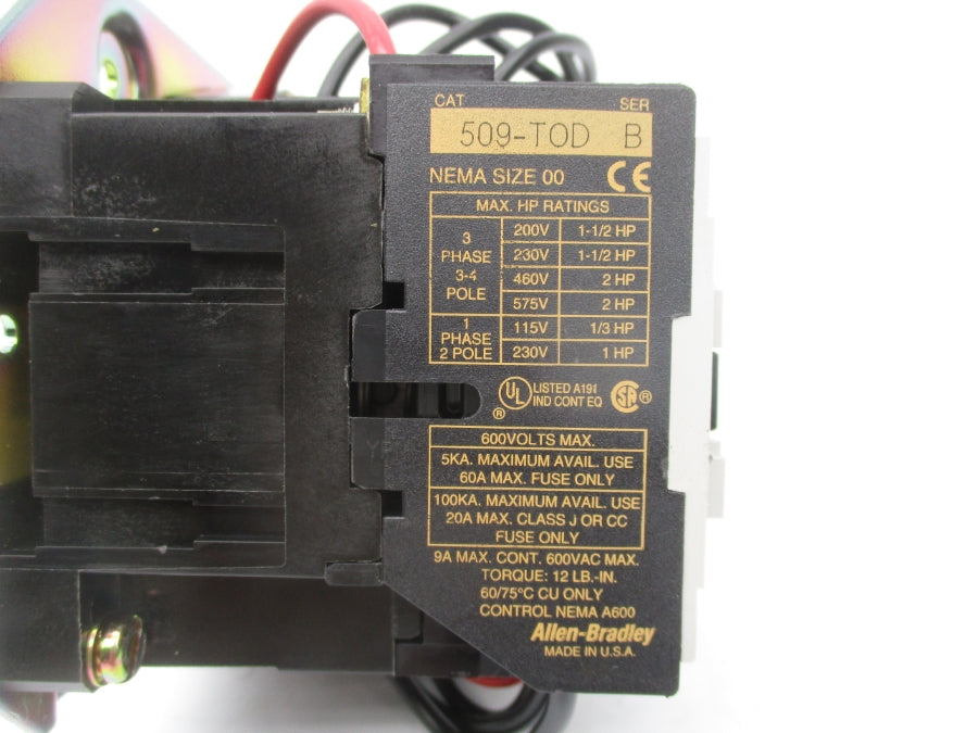 ALLEN BRADLEY 509-TOD SER. B 110/115-120V (BR/WH) NSMP
