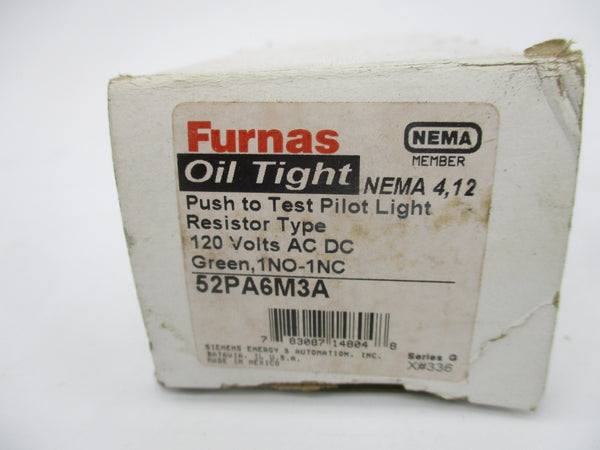 FURNAS 52PA6M3A 120VAC/DC (NO BULB) NSMP