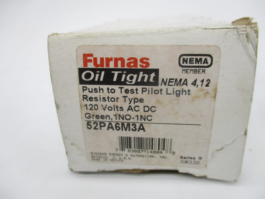 FURNAS 52PA6M3A 120VAC/DC (NO BULB) NSMP