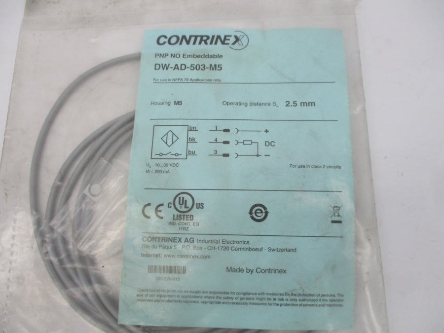 CONTRINEX DW-AD-503-M5 10-30VDC NSMP