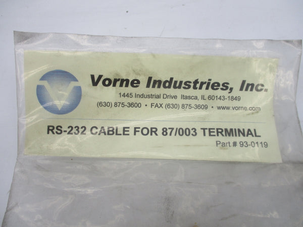 VORNE INDUSTRIES 93-0110 RS-232 NSMP