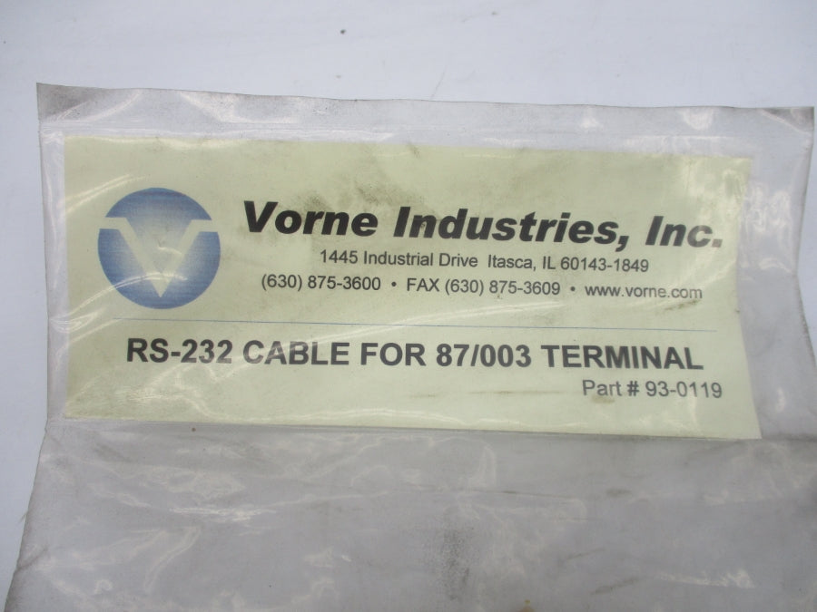 VORNE INDUSTRIES 93-0110 RS-232 NSMP