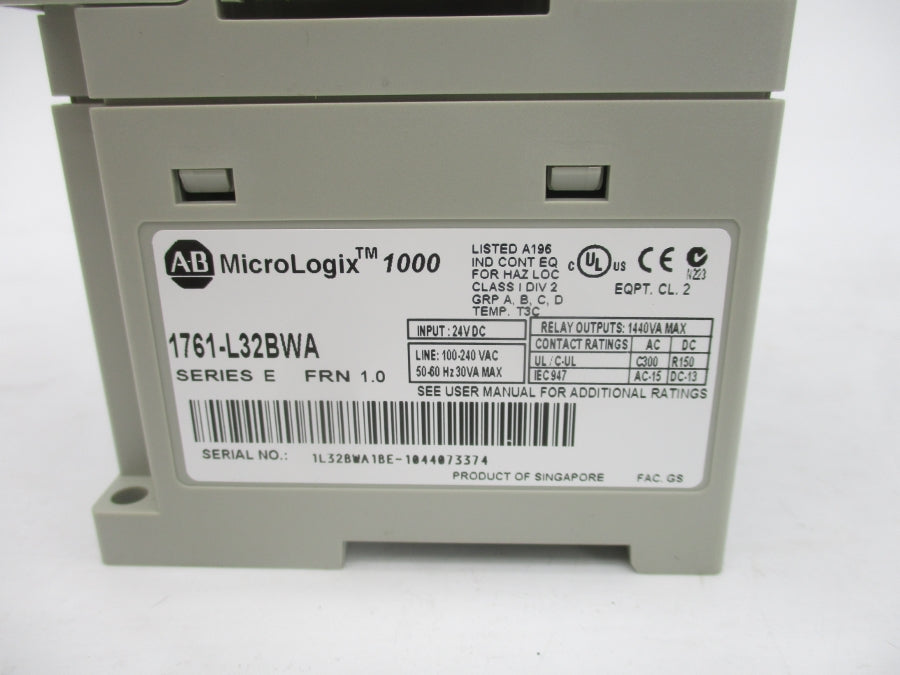 INDUSTRIAL SPARE PART 1761-L32BWA SER. B F/W 1.0 24VDC REV. E NSMP