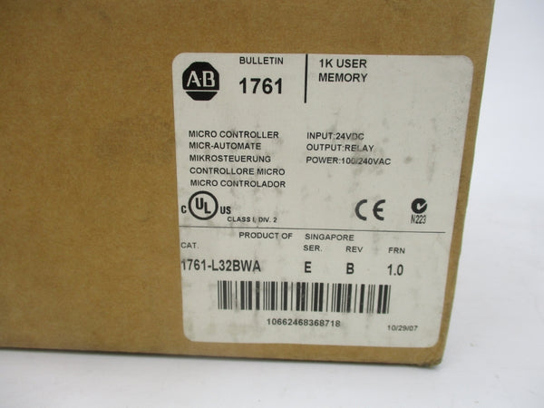 INDUSTRIAL SPARE PART 1761-L32BWA SER. B F/W 1.0 24VDC REV. E NSMP