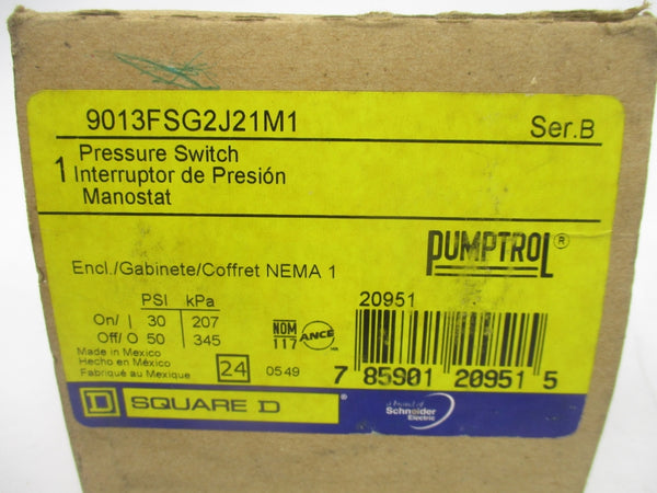 SQUARE D 9013FSG2J21M1 SER. B 115/230V 30-50PSI NSMP