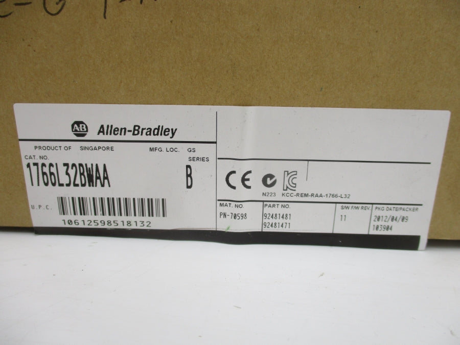 INDUSTRIAL SPARE PART 1766-L32BWAA SER. B F/W 11 12-24VDC REV. B NSMP