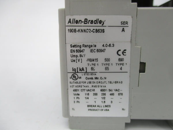 INDUSTRIAL SPARE PART 190E-KNND2-CB63S SER. A 110/120V (BR/WH) NSMP