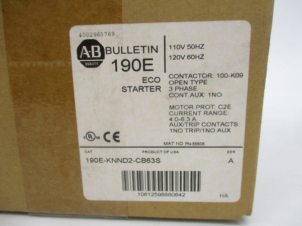 INDUSTRIAL SPARE PART 190E-KNND2-CB63S SER. A 110/120V (BR/WH) NSMP