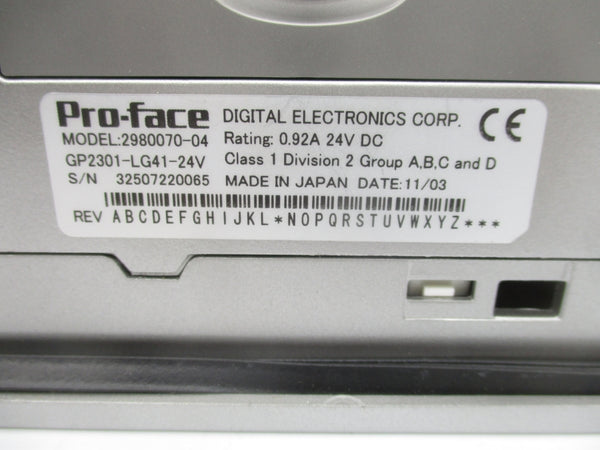 DIGITAL ELECTRONICS GP2301-LG41-24V 24VDC 0.92A NSMP