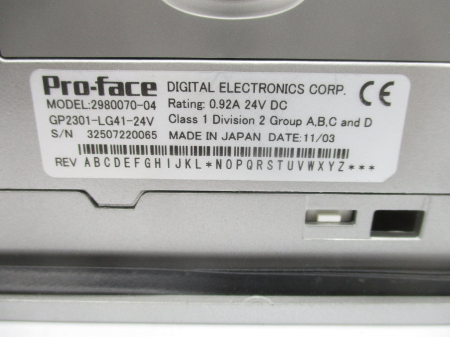 DIGITAL ELECTRONICS GP2301-LG41-24V 24VDC 0.92A NSMP