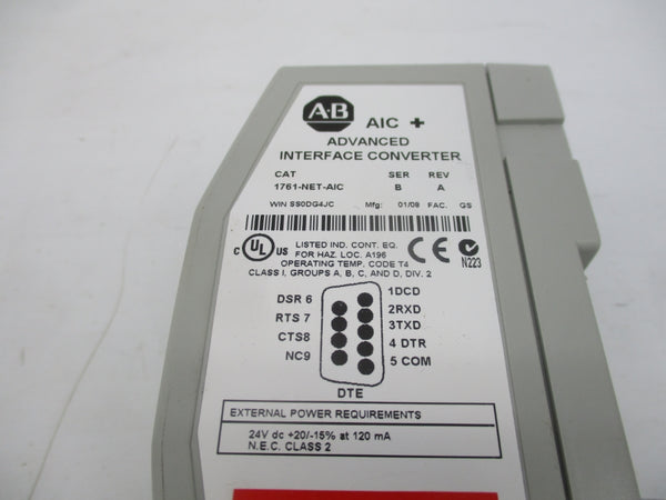 INDUSTRIAL SPARE PART 1761-NET-AIC SER. B 24VDC REV. A NSMP