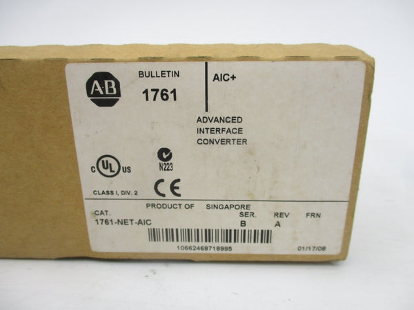 INDUSTRIAL SPARE PART 1761-NET-AIC SER. B 24VDC REV. A NSMP