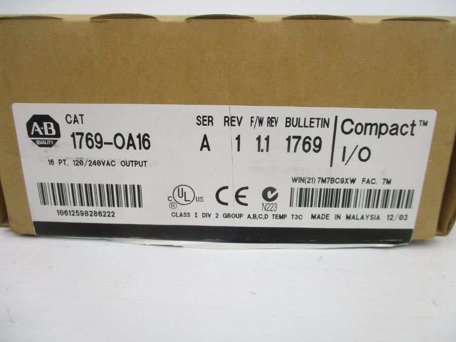 INDUSTRIAL SPARE PART 1769-OA16 SER. A F/W 1.1 24VDC REV. 1 NSMP