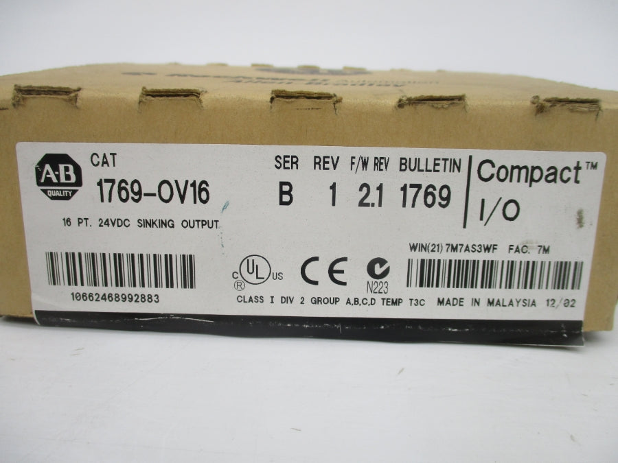 INDUSTRIAL SPARE PART 1769-OV16 SER. B F/W 2.1 24VDC REV. 1 NSMP