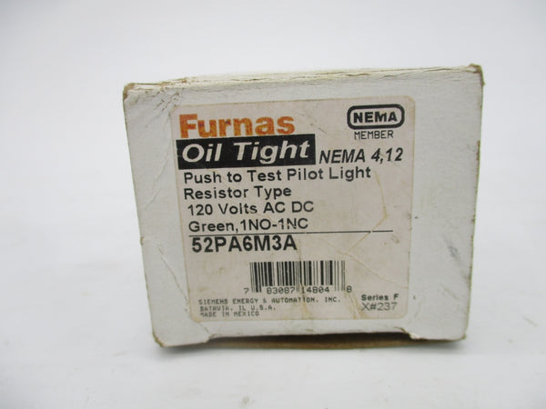 FURNAS 52PA6M3A SER. F 120VAC/DC NSMP