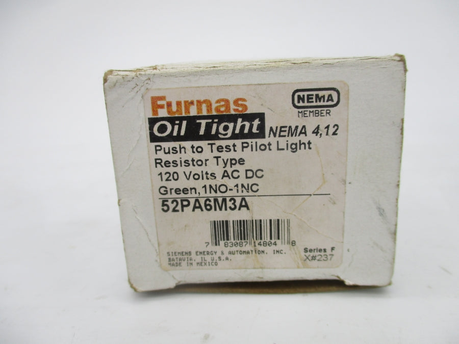 FURNAS 52PA6M3A SER. F 120VAC/DC NSMP