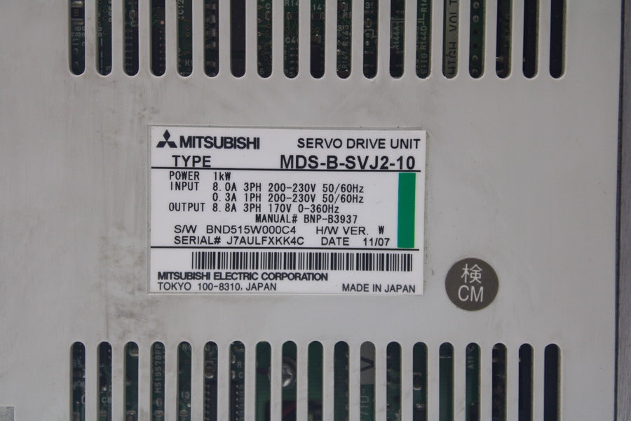 MITSUBISHI MDS-B-SVJ2-10 200-230V 8.0-0.3A (AS PICTURED) UNMP