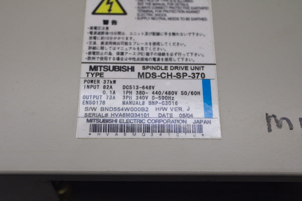 MITSUBISHI MDS-CH-SP-370 380-440/480V 0.1A UNMP