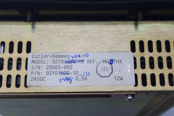 CUTLER HAMMER 92Y01798-10 24VDC 0.5A UNMP