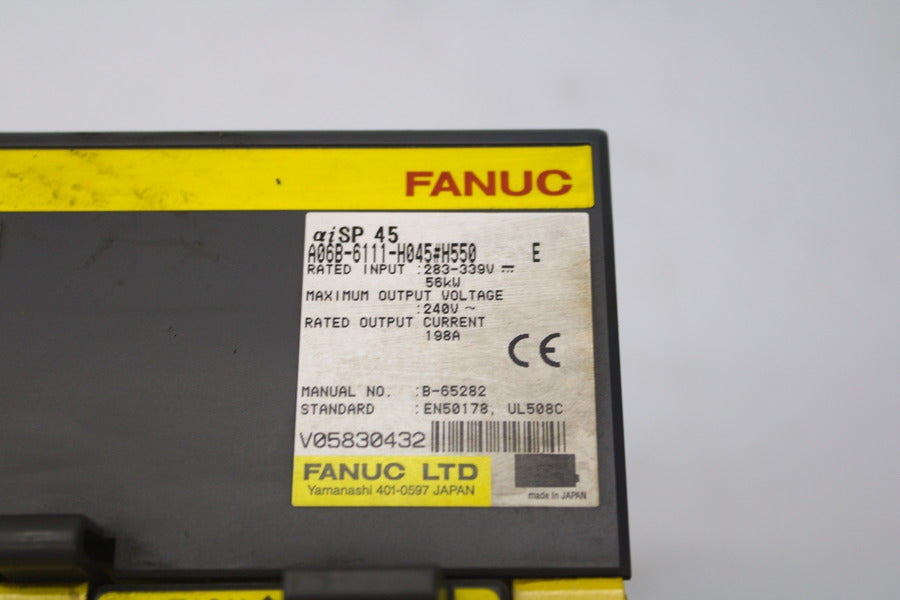 FANUC A06B-6111-H045#H550 283-339V 198A UNMP