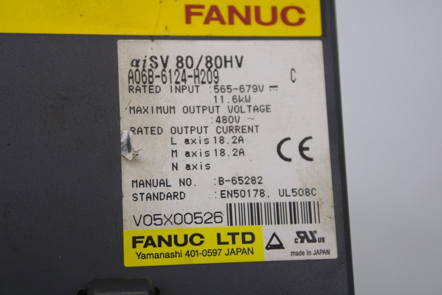 FANUC A06B-6124-H209 565-679V 18.2A UNMP