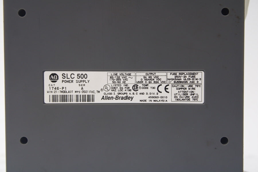 ALLEN BRADLEY 1746-P1 SER. A 170-265VAC 2A NSMP
