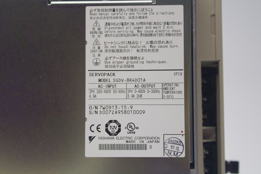 YASKAWA ELECTRIC SGDV-8R4D01A 380-480V 4.9A NSNP