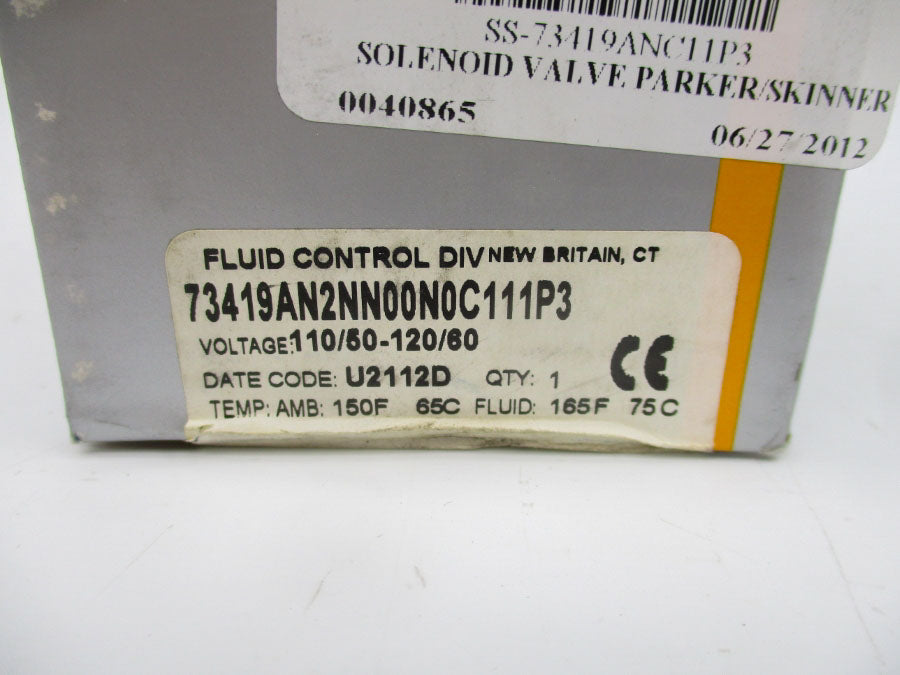 PARKER 73419AN2NN00N0C111P3 110/120V NSFS