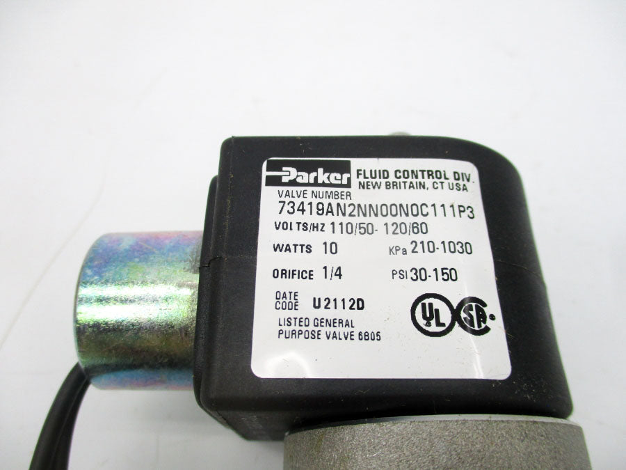 PARKER 73419AN2NN00N0C111P3 110/120V 30-150PSI 1/4" NSMP