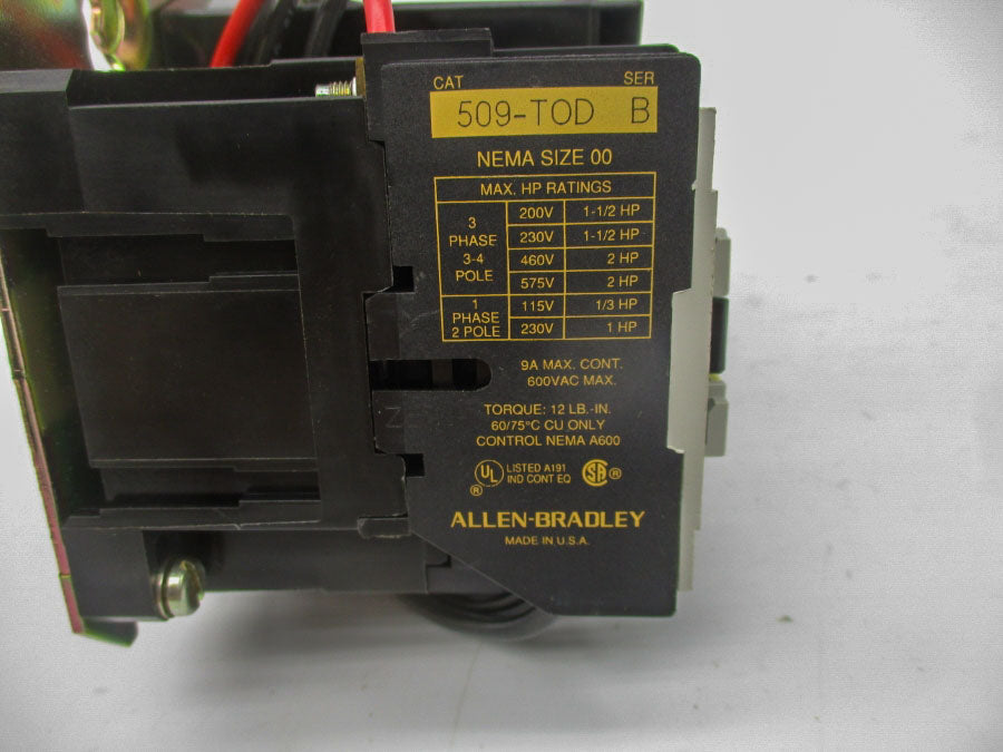 INDUSTRIAL SPARE PART 509-TOD SER. B 110/115-120V 9A (BR/YL) NSMP